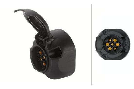 Afbeeldingen van HELLA 8JB 001 943-011 Stekkerdoos - 7-polig - Schroefaansluiting - Stekker: Schroefverbinding - Aantal