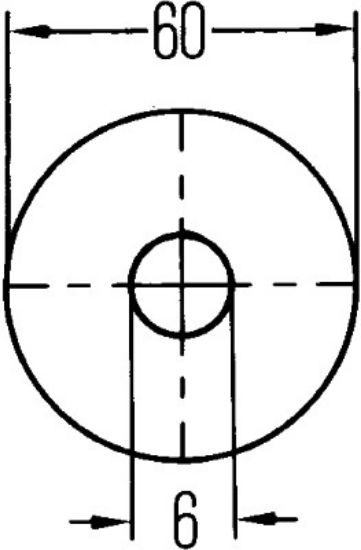 Afbeeldingen van HELLA 8RA 002 014-251 Reflector - Lenskleur: Geel - Rond - Geschroefd/Opbouw