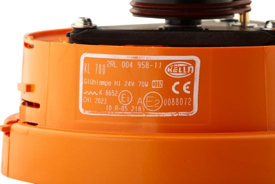 Afbeeldingen van HELLA 2RL 004 958-111 Halogeen-Zwaailamp - KL 700 - 24V - Geel