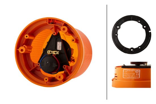 Afbeeldingen van HELLA 2RL 004 958-111 Halogeen-Zwaailamp - KL 700 - 24V - Geel