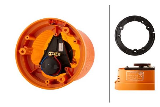 Afbeeldingen van HELLA 2RL 004 958-111 Halogeen-Zwaailamp - KL 700 - 24V - Geel