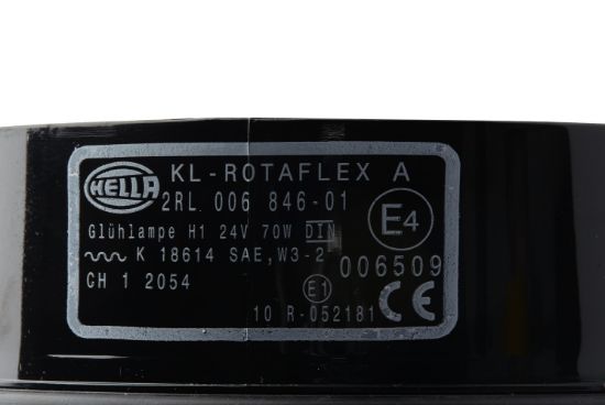 Afbeeldingen van HELLA 2RL 006 846-011 Halogeen-Zwaailamp - KL Rotaflex - 24V - Geel