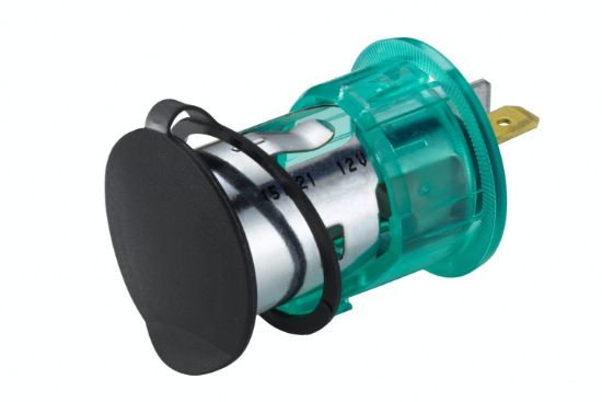 Afbeeldingen van HELLA 8JB 008 023-001 Stekkerdoos - 12V - 2-polig - Inbouw - Stekker: Platte stekker