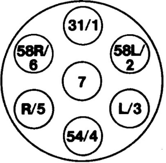 Afbeeldingen van HELLA 8JB 008 085-001 Stekkerdoos - 24V - 7-polig - Schroefaansluiting - Stekker: Schroefverbinding