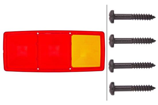 Afbeeldingen van HELLA 9EL 147 747-001 Lampglas voor achterlicht - Halogeen - links/rechts - voor o.a. MERCEDES-BENZ NG