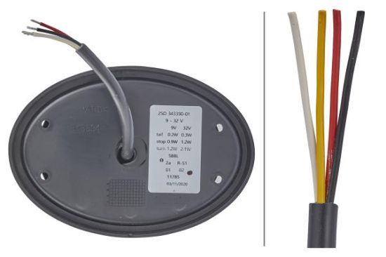 Afbeeldingen van HELLA 2SD 343 390-011 Achterlicht - Agroluna - LED - 24/12V