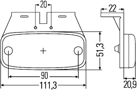 Afbeeldingen van HELLA 2PS 345 600-071 Parkeerlicht - LED - 24V