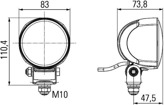 Afbeeldingen van HELLA 1G0 996 276-451 LED-Werklamp - Modul 70 Gen. III - 12/24V